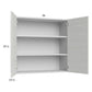 RTA Euro White Grain 36" x 35-1/4" Wall Cabinet with 2 Finished End Panels