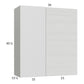RTA Euro White Grain 36" x 40-1/4" Blind Corner Wall Cabinet