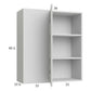 RTA Euro White Grain 36" x 40-1/4" Blind Corner Wall Cabinet with 2 Finished End Panels