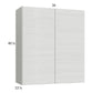 RTA Euro White Grain 36" x 40-1/4" Wall Cabinet with 2 Finished End Panels