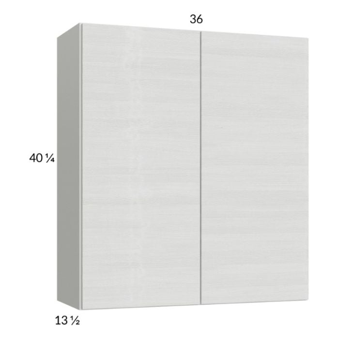 RTA Euro White Grain 36" x 40-1/4" Wall Cabinet with 2 Finished End Panels