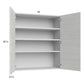 RTA Euro White Grain 36" x 40-1/4" Wall Cabinet with 2 Finished End Panels