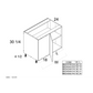 RTA Euro White Grain 37" - 40" Full Height Door Blind Base Corner Cabinet with 1 Finished End Panel