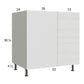 RTA Euro White Grain 40" - 43" Full Height Door Blind Base Corner Cabinet