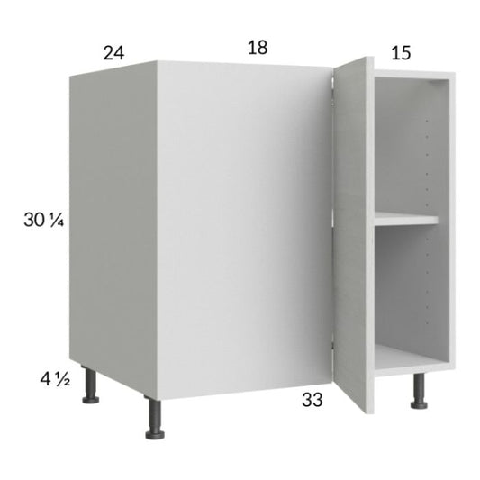 RTA Euro White Grain 40" - 43" Full Height Door Blind Base Corner Cabinet