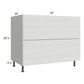 RTA Euro White Grain 42" 2-Drawer Base Cabinet