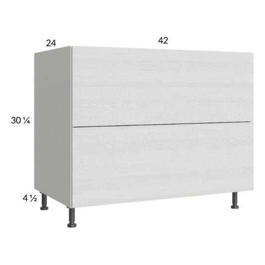 RTA Euro White Grain 42" 2-Drawer Base Cabinet