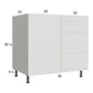 RTA Euro White Grain 43" - 46" Full Height Door Blind Base Corner Cabinet with 2 Finished End Panels