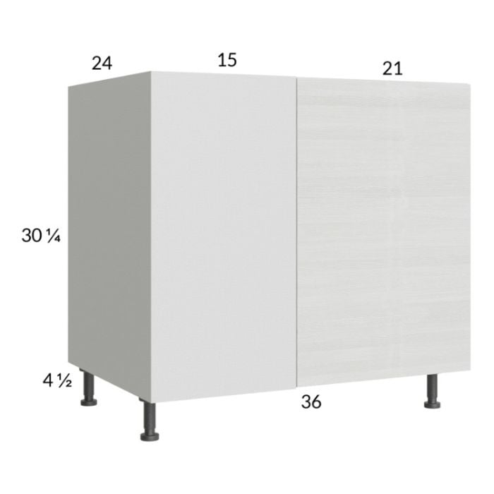 RTA Euro White Grain 46" - 49" Full Height Door Blind Base Corner Cabinet