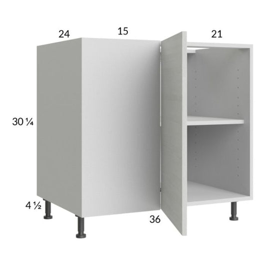 RTA Euro White Grain 46" - 49" Full Height Door Blind Base Corner Cabinet