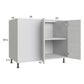 RTA Euro White Grain 49" - 52" Full Height 2-Door Blind Base Corner Cabinet with 1 Finished End Panel
