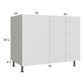 RTA Euro White Grain 49" - 52" Full Height 2-Door Blind Base Corner Cabinet with 2 Finished End Panels