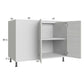 RTA Euro White Grain 52" - 55" Full Height 2-Door Blind Base Corner Cabinet