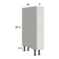 RTA Euro White Grain 6" Full Height Door Base Pullout Cabinet with 2 Finished End Panels