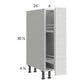 RTA Euro White Grain 6" Full Height Door Base Pullout Cabinet with 2 Finished End Panels