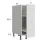 RTA Euro White Grain 9" Full Height Door Base Pullout Cabinet with 1 Finished End Panel