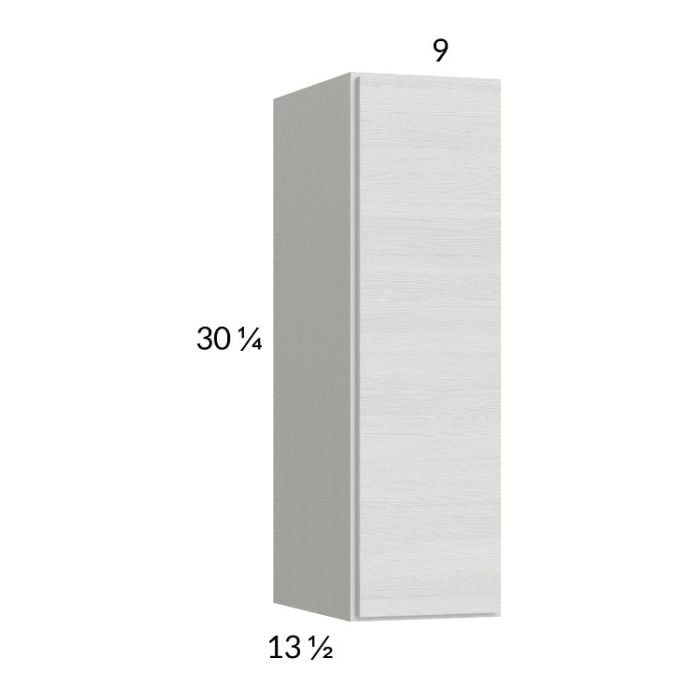 RTA Euro White Grain 9" x 30-1/4" Wall Cabinet