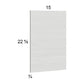 RTA Euro White Grain Wall Overlay Panel - 15"W x 22-5/8"H x 3/4"D