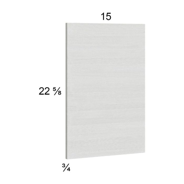 RTA Euro White Grain Wall Overlay Panel - 15"W x 22-5/8"H x 3/4"D