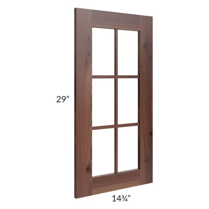 RTA Farmhouse Walnut Shaker 15" x 30" Mullion Door (cabinet not included)