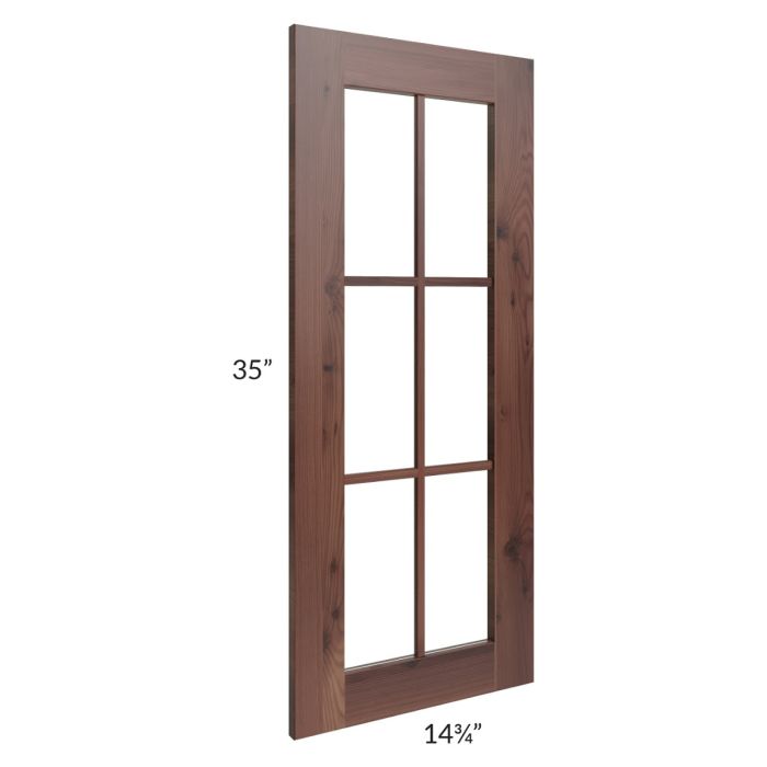 RTA Farmhouse Walnut Shaker 15" x 36" Mullion Door (cabinet not included)