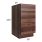 RTA Farmhouse Walnut Shaker 18" 3-Drawer Base Cabinet