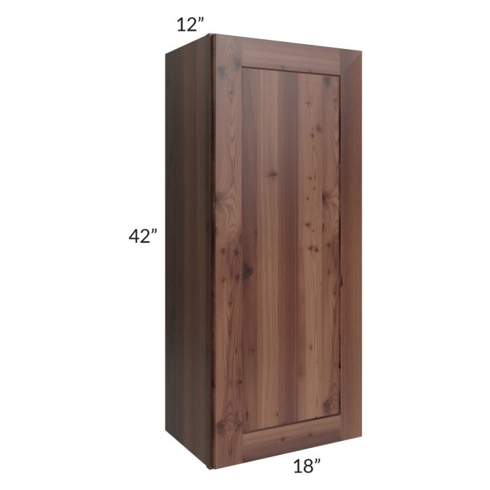 RTA Farmhouse Walnut Shaker 18" x 42" Wall Cabinet