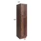 RTA Farmhouse Walnut Shaker 18" x 84" Pantry Cabinet