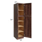 RTA Farmhouse Walnut Shaker 18" x 84" Pantry Cabinet