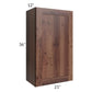 RTA Farmhouse Walnut Shaker 21" x 36" Wall Cabinet