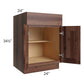 RTA Farmhouse Walnut Shaker 24" Base Cabinet