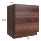 RTA Farmhouse Walnut Shaker 30" 2-Drawer Base Cabinet