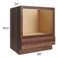 RTA Farmhouse Walnut Shaker 30" Microwave Base Cabinet