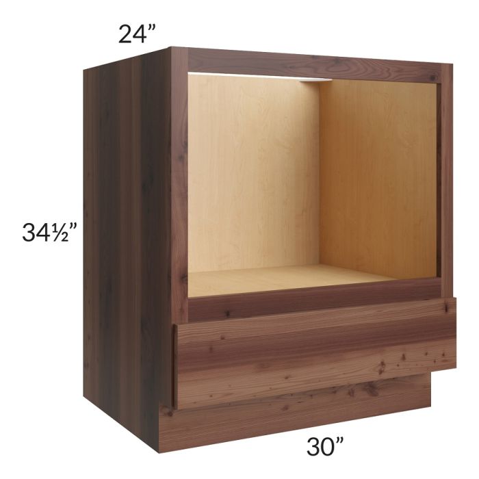 RTA Farmhouse Walnut Shaker 30" Microwave Base Cabinet