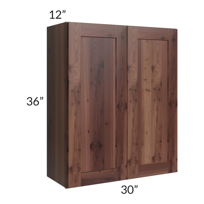 RTA Farmhouse Walnut Shaker 30" x 36" Wall Cabinet