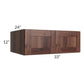 RTA Farmhouse Walnut Shaker 33" x 12" x 24" Wall Cabinet