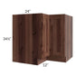RTA Farmhouse Walnut Shaker 36" Lazy Susan Base Cabinet