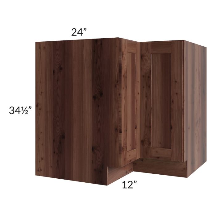 RTA Farmhouse Walnut Shaker 36" Lazy Susan Base Cabinet
