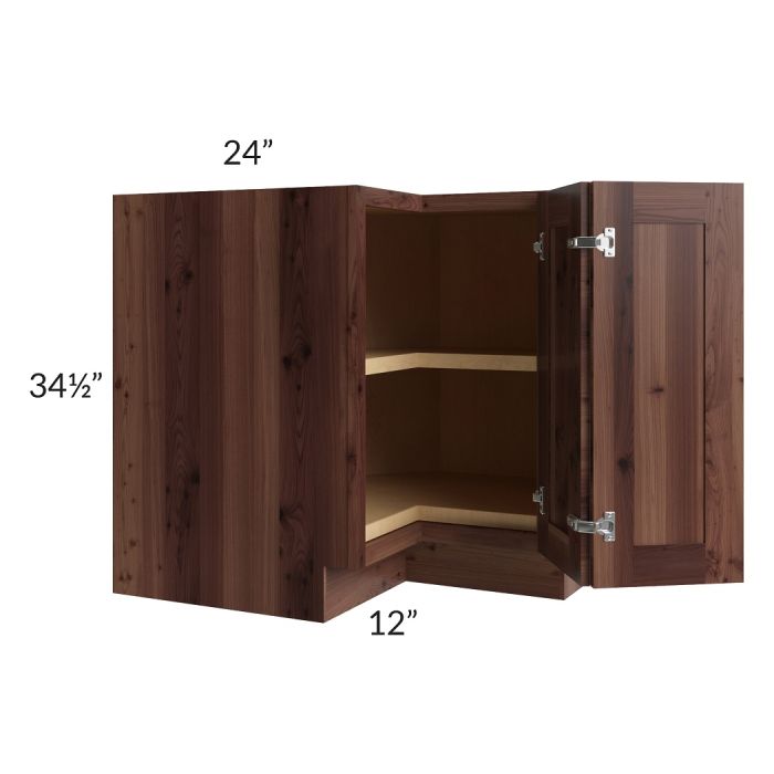 RTA Farmhouse Walnut Shaker 36" Lazy Susan Base Cabinet