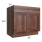 RTA Farmhouse Walnut Shaker 36" Sink Base Cabinet