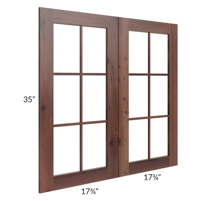 RTA Farmhouse Walnut Shaker 36" x 36" Mullion Door (cabinet not included)