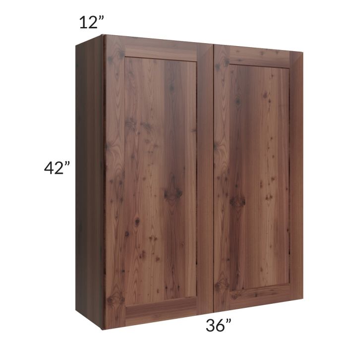 RTA Farmhouse Walnut Shaker 36" x 42" Wall Cabinet
