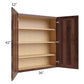 RTA Farmhouse Walnut Shaker 36" x 42" Wall Cabinet
