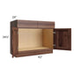 RTA Farmhouse Walnut Shaker 42" Sink Base Cabinet