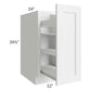 RTA Frosted White Shaker 12" Spice Rack Base Cabinet with 1 Decorative End Panel