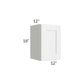 RTA Frosted White Shaker 12" x 18" Wall Cabinet