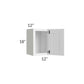 RTA Frosted White Shaker 12" x 18" Wall Cabinet