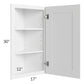 RTA Frosted White Shaker 12" x 30" Wall End Angle Cabinet