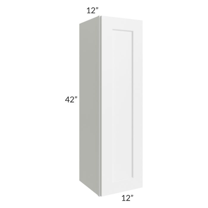 RTA Frosted White Shaker 12" x 42" Wall Cabinet