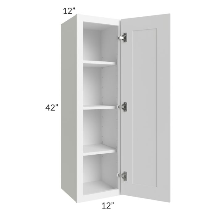 RTA Frosted White Shaker 12" x 42" Wall Cabinet